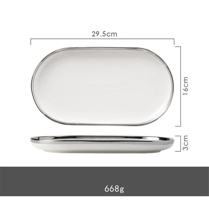 Signature Gold & Silver Trim Dinnerware Set