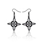 Celtic Four-Point Star Hook Earrings Gold/Silver/Black Electroplating