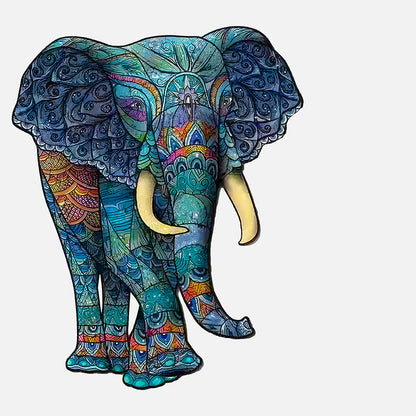 Majestic Elephant Wooden Puzzle Collection