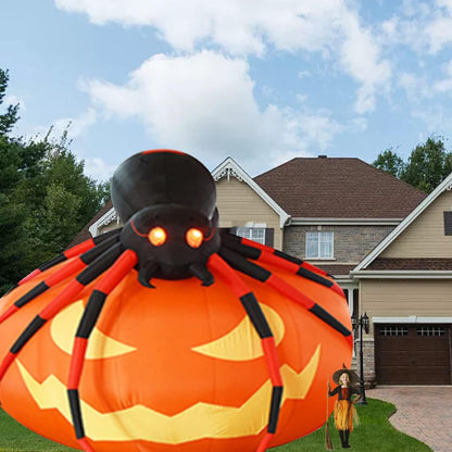 Large Inflatable Pumpkin & Spider