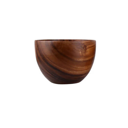 Natural Acacia Wood Bowl And Plate Dinnerware Set