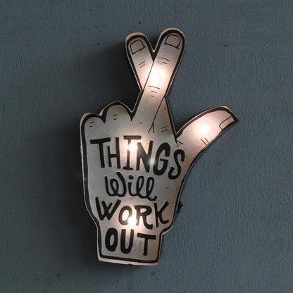 LED Fingers Crossed Neon Sign