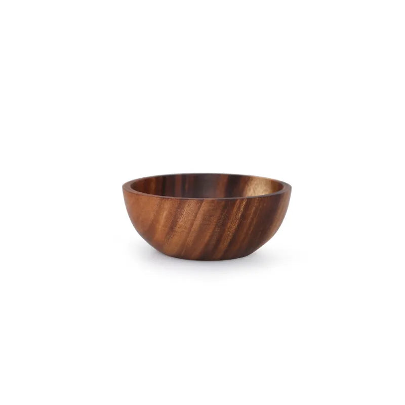 Natural Acacia Wood Bowl And Plate Dinnerware Set